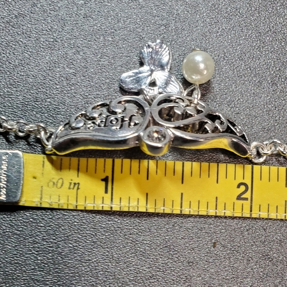 BUY NOW PRICE! HOPE Bracelet w/Faux Pearl & Angel Charms - Picture 4 of 12